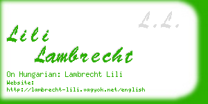 lili lambrecht business card